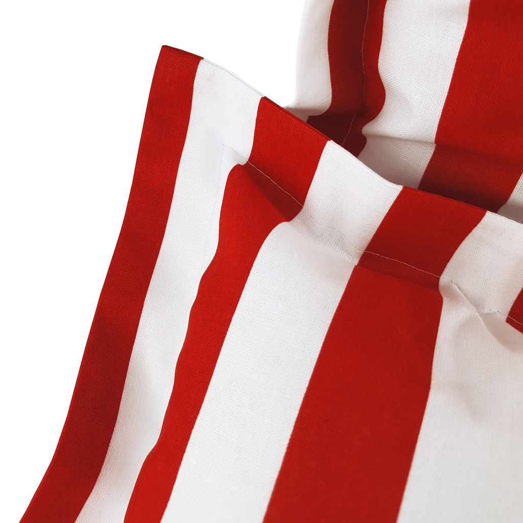 Poszewka ozdobna w białe i czerwone paski z obszyciem, marynarska - Dekoori zdjęcie 3