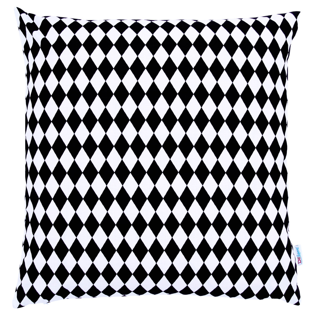 Poszewka dekoracyjna na poduszkę w ROMBY biało-czarne - Dekoori zdjęcie 1