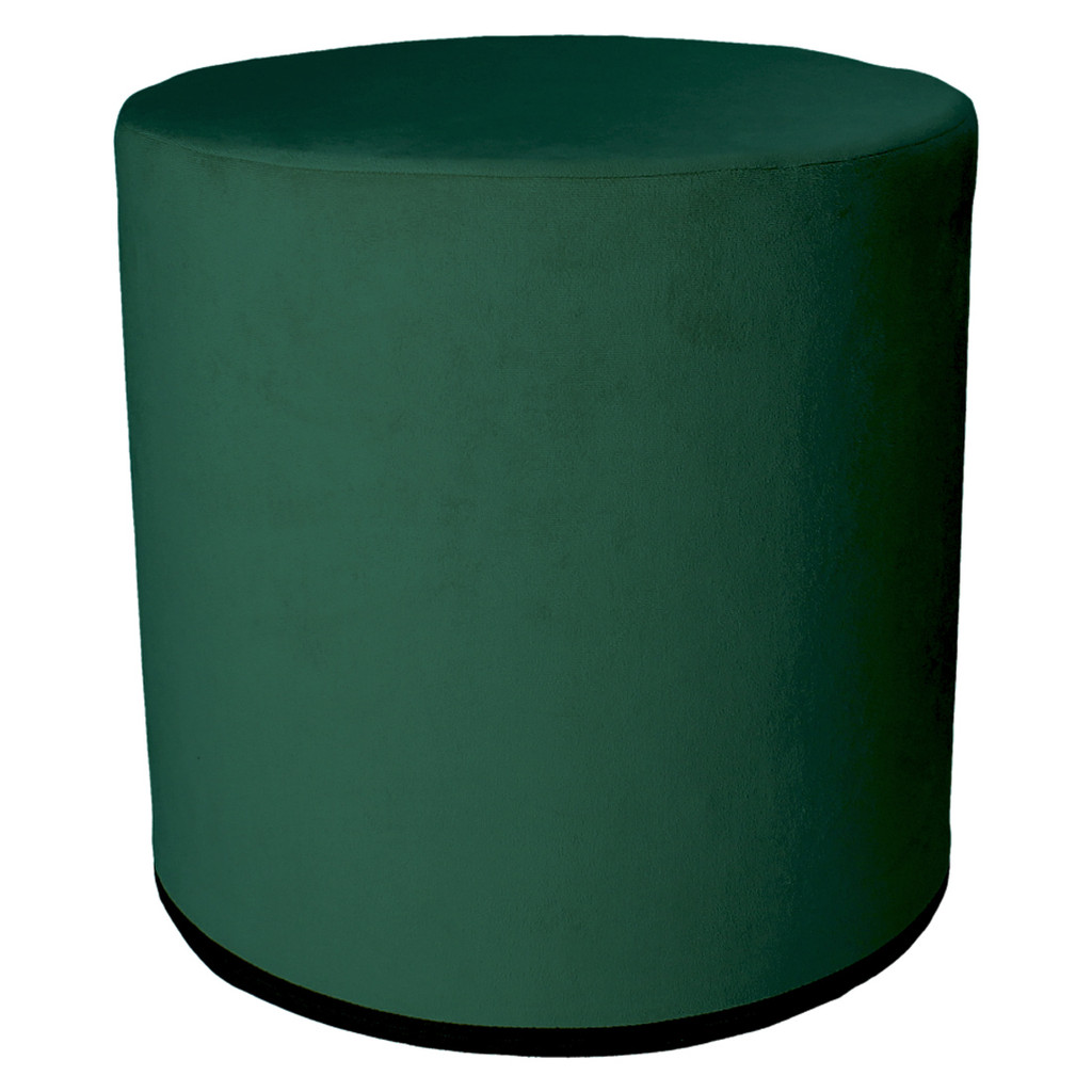 Zielony puf welurowy elegancki klasyczny butelkowa leśna zieleń - ARCO DESIGN zdjęcie 1