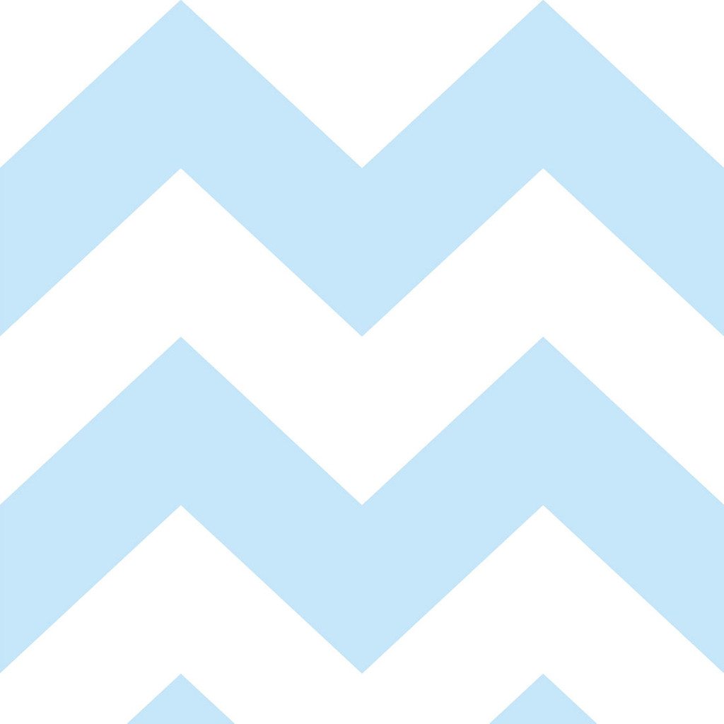 Tapeta w ZYGZAKI biało-błękitna, jasnoniebieska 46 cm - Dekoori zdjęcie 1