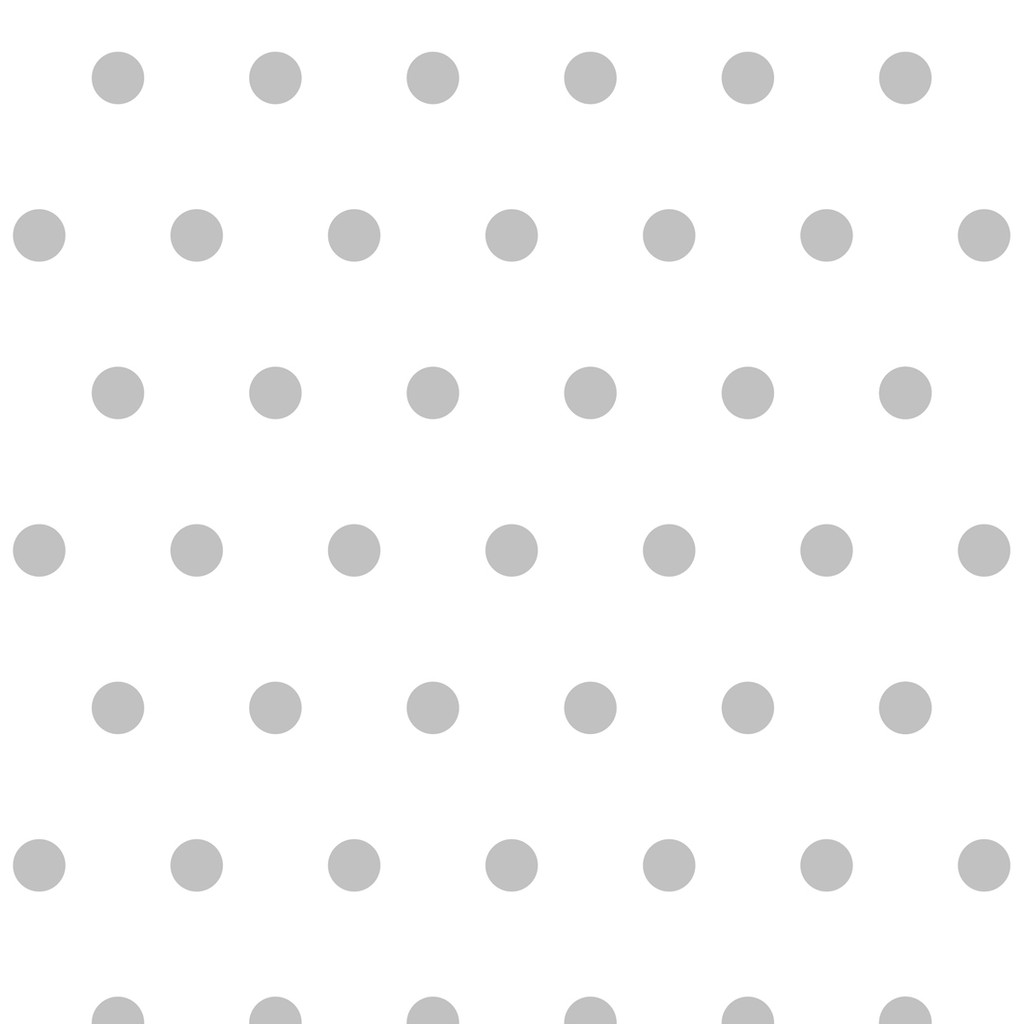 Biała tapeta w szare kropki, groszki, polka dot 5 cm - Dekoori zdjęcie 1