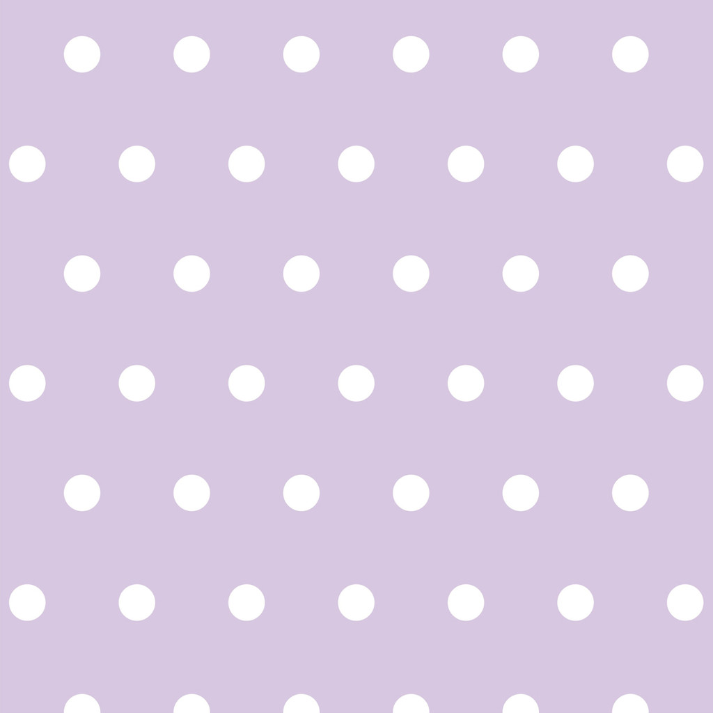 Tapeta fioletowa w białe kropki, groszki, grochy 5 cm - Dekoori zdjęcie 1
