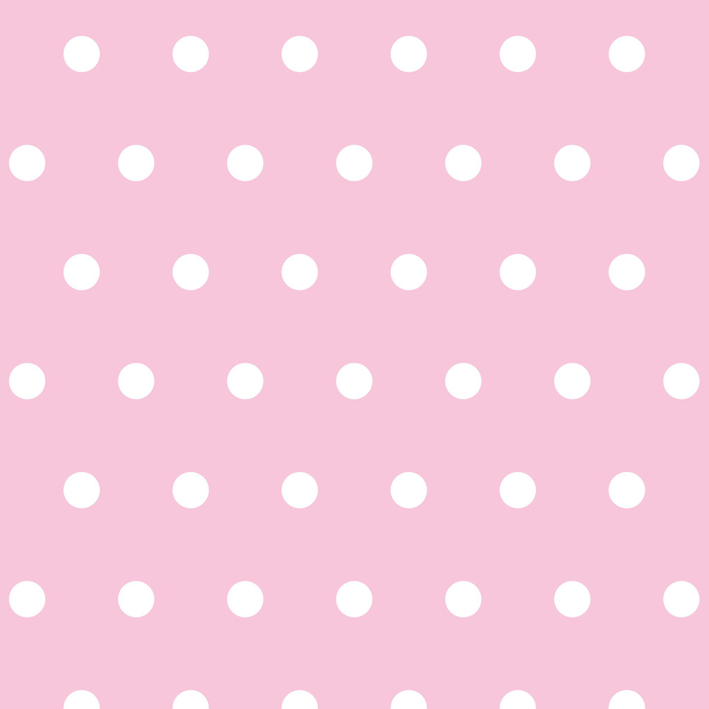 Tapeta różowa w białe kropki, groszki, polka dot 5 cm - Dekoori zdjęcie 1