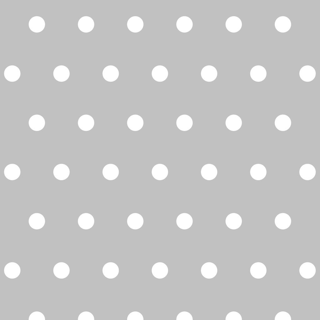 Tapeta szara w białe kropki, groszki, grochy 5 cm - Dekoori zdjęcie 1