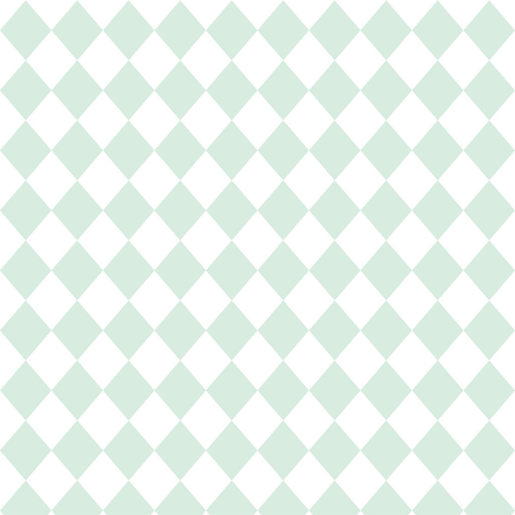 Tapeta w małe biało-miętowe romby - Dekoori zdjęcie 1