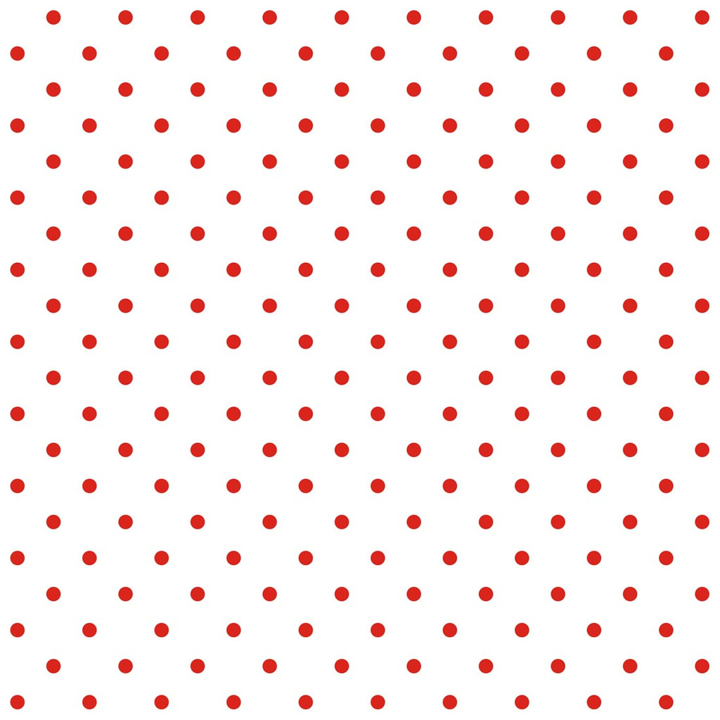 Biała tapeta w małe czerwone KROPKI GROSZKI 2 cm - Dekoori zdjęcie 1