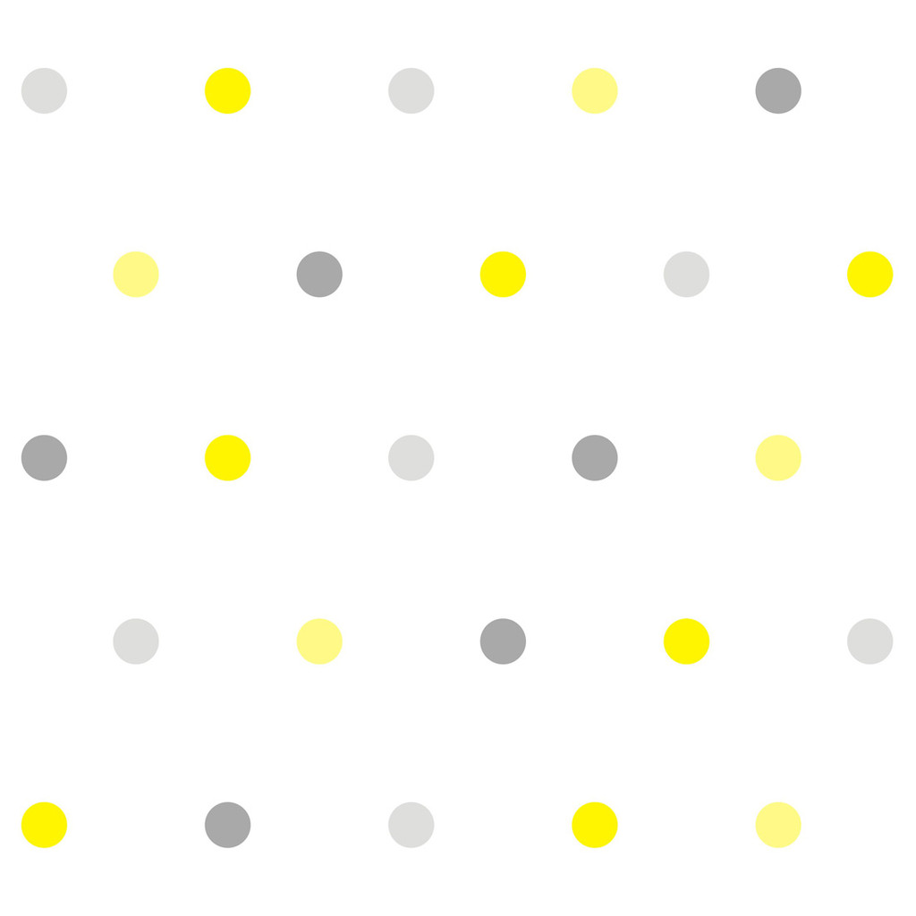 Tapeta w szare i żółte kropki, groszki, grochy 5 cm - Dekoori zdjęcie 1