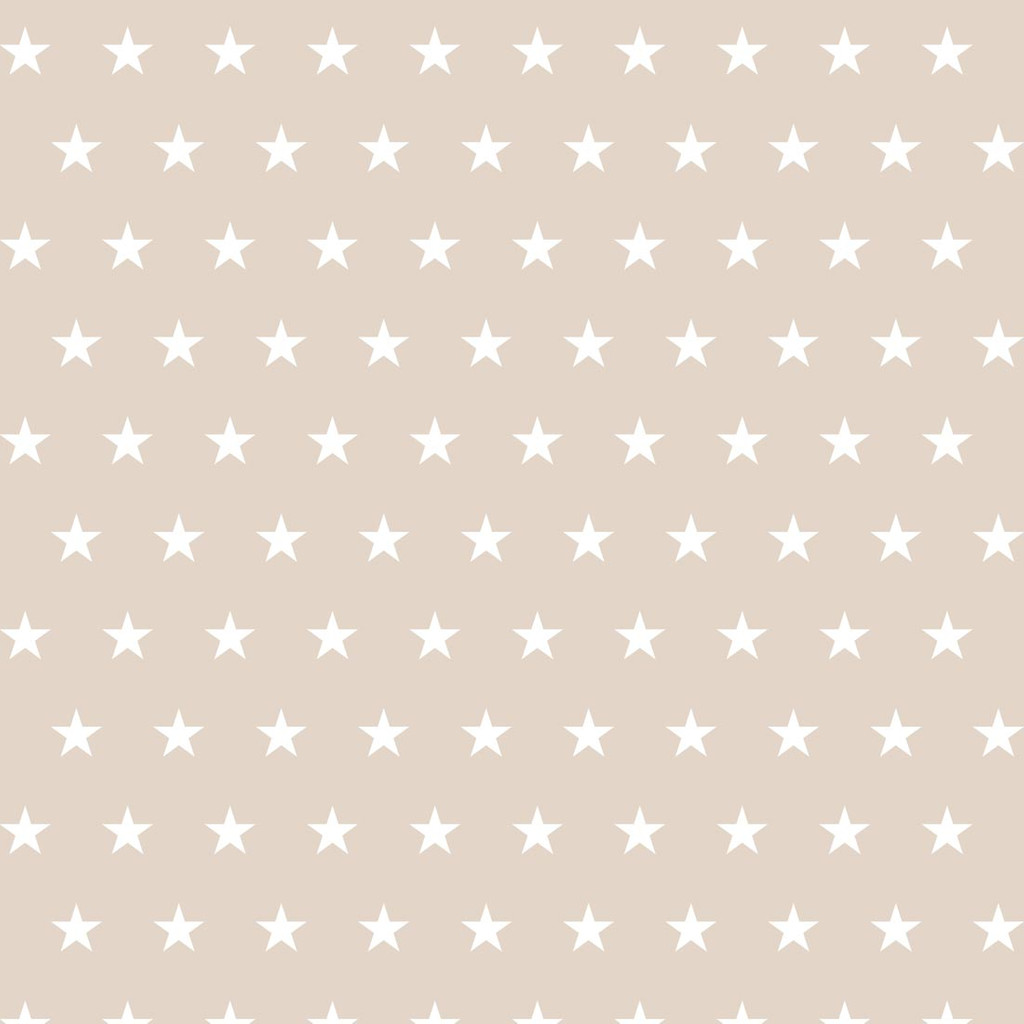 Beżowa tapeta w gwiazdki białe 5 cm - Dekoori zdjęcie 1