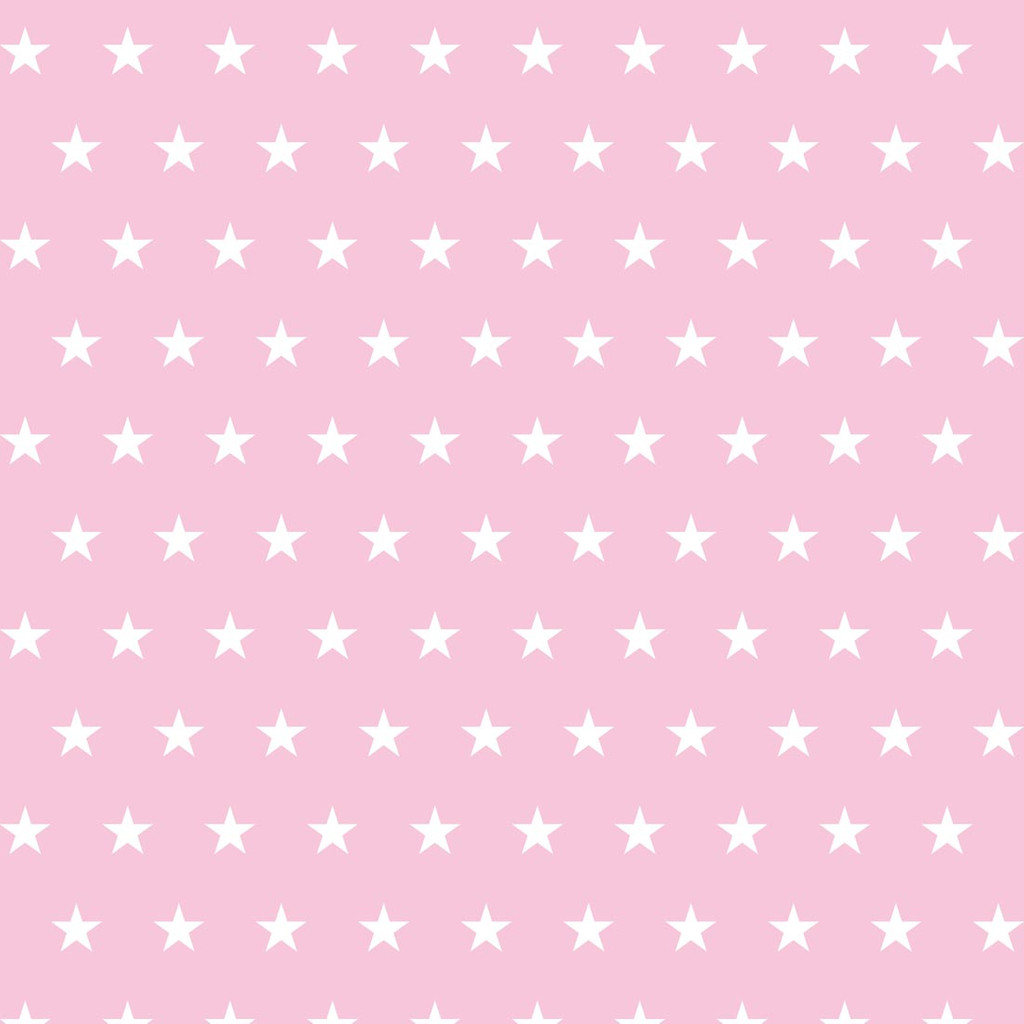 Różowa tapeta w gwiazdki białe 5 cm - Dekoori zdjęcie 1