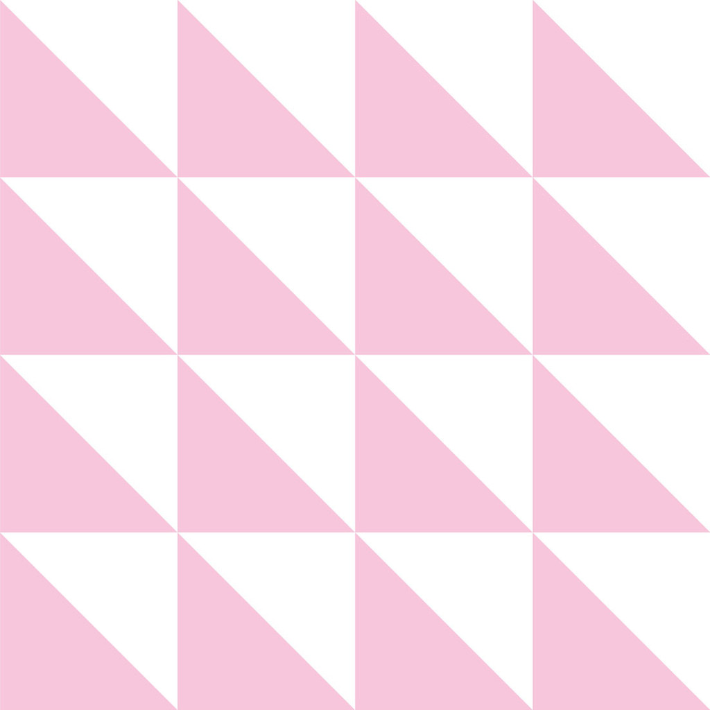 Tapeta w TRÓJKĄTY biało-różowe prostokątne 25 cm - Dekoori zdjęcie 1
