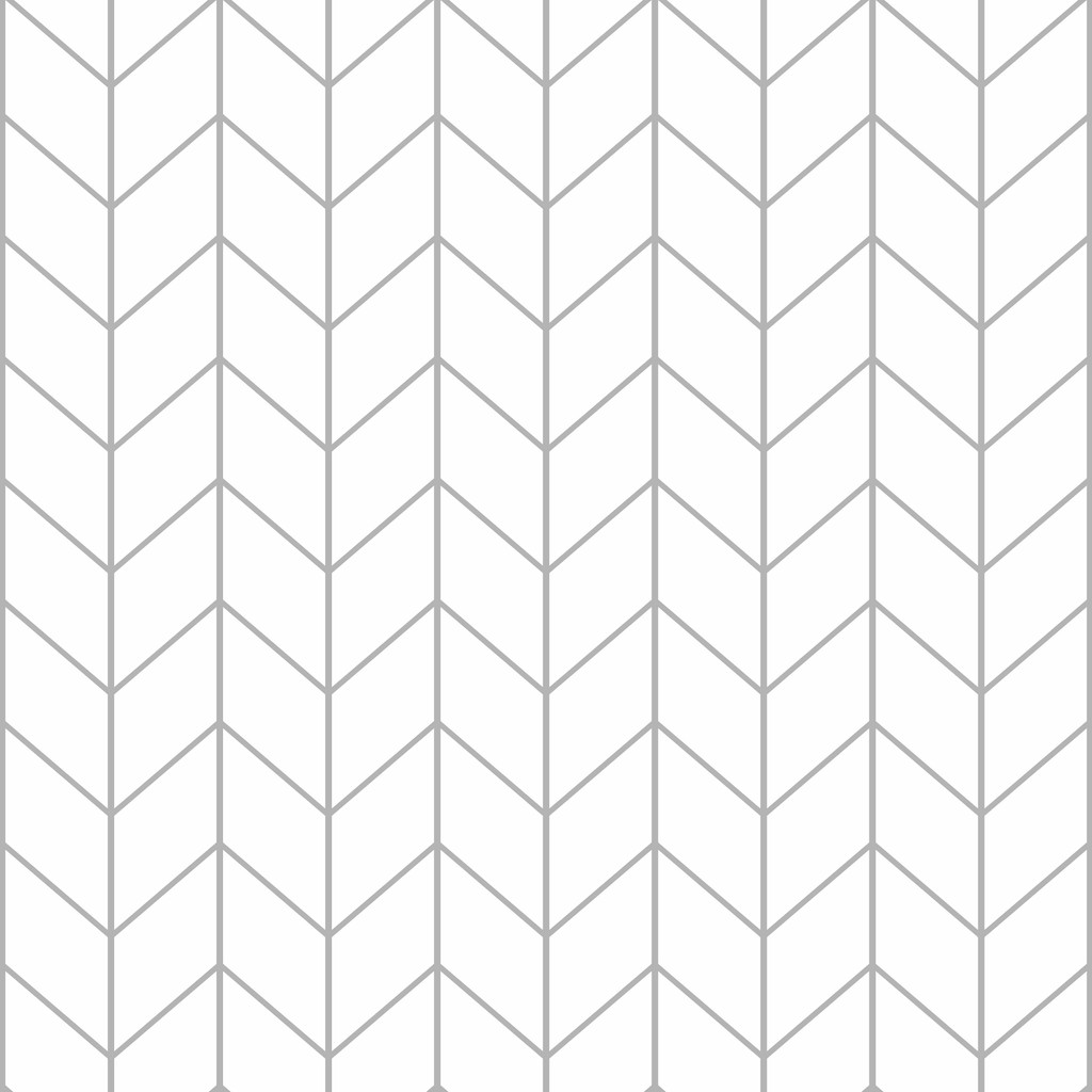 Tapeta jodełka francuska biała w geometryczne szare linie, do salonu lub sypialni - Dekoori zdjęcie 1