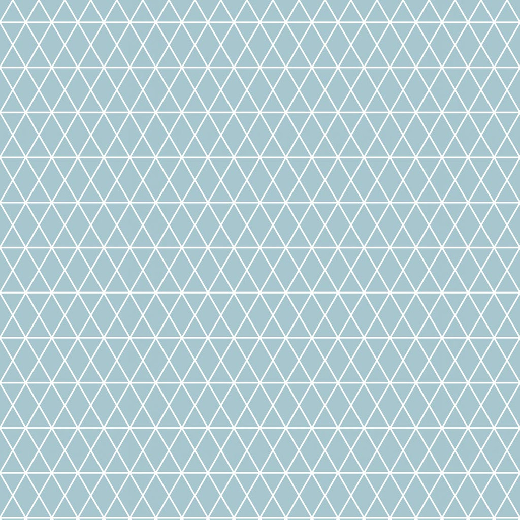 Tapeta we wzór geometryczny niebiesko-biała SIATECZKA, LINIE, TRÓJKĄTY, ROMBY - Dekoori zdjęcie 1