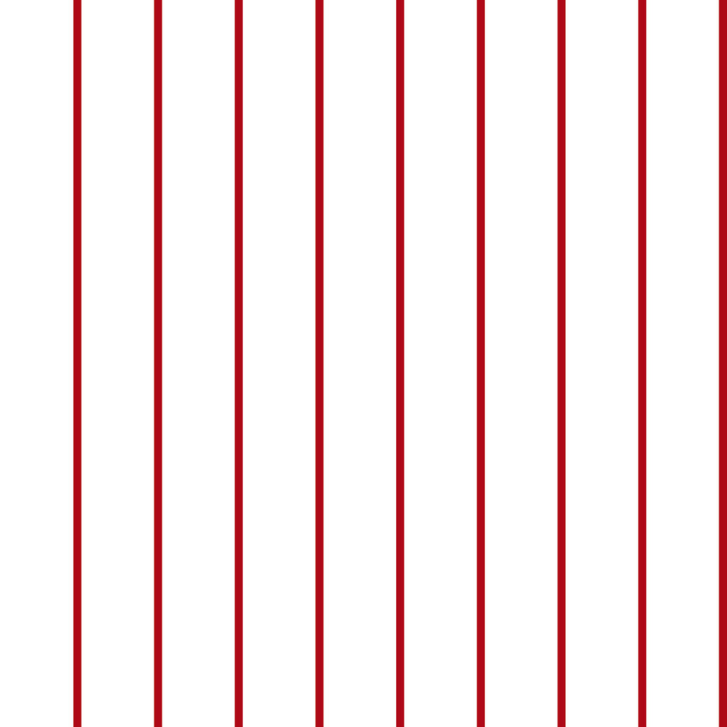 Biała tapeta w czerwone linie, paski pionowe 1 cm - Dekoori zdjęcie 1