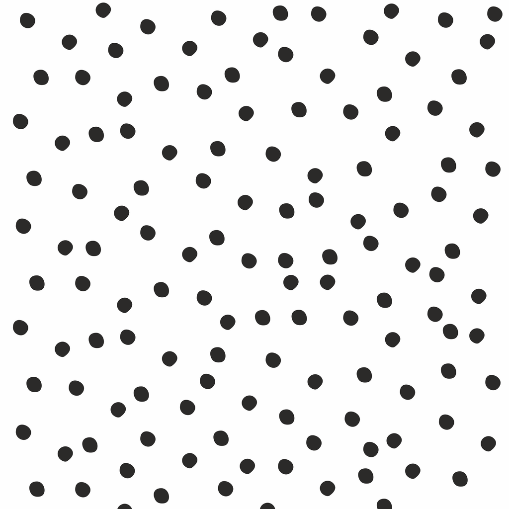 Biała tapeta w nieregularne czarne kropki 3 cm - dalmatyńczyk - Dekoori zdjęcie 1