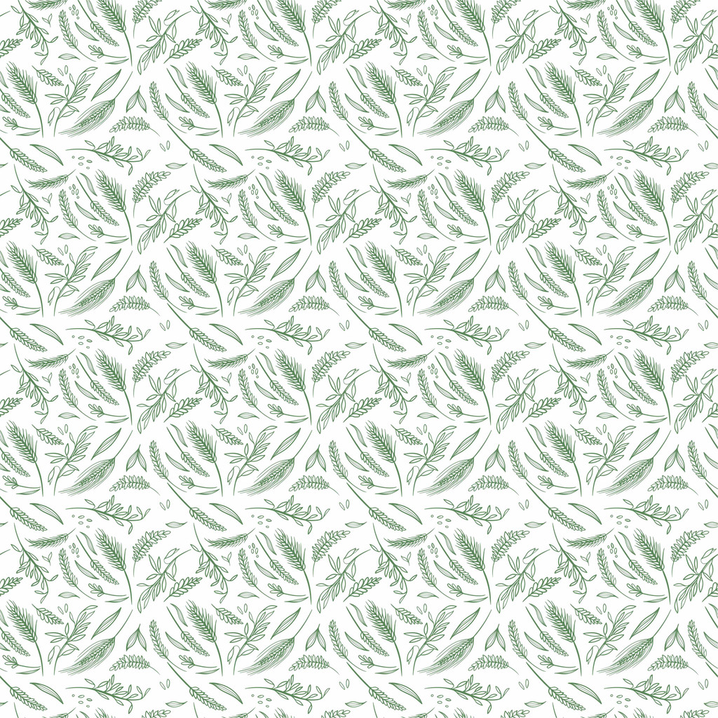 Tapeta na ścianę żniwa zboże żyto natura biało-zielona - Dekoori zdjęcie 1