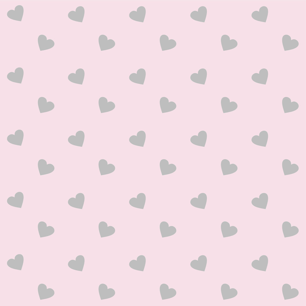 Delikatna, pastelowo różowa tapeta w urocze szare serduszka 5 cm - Dekoori zdjęcie 1