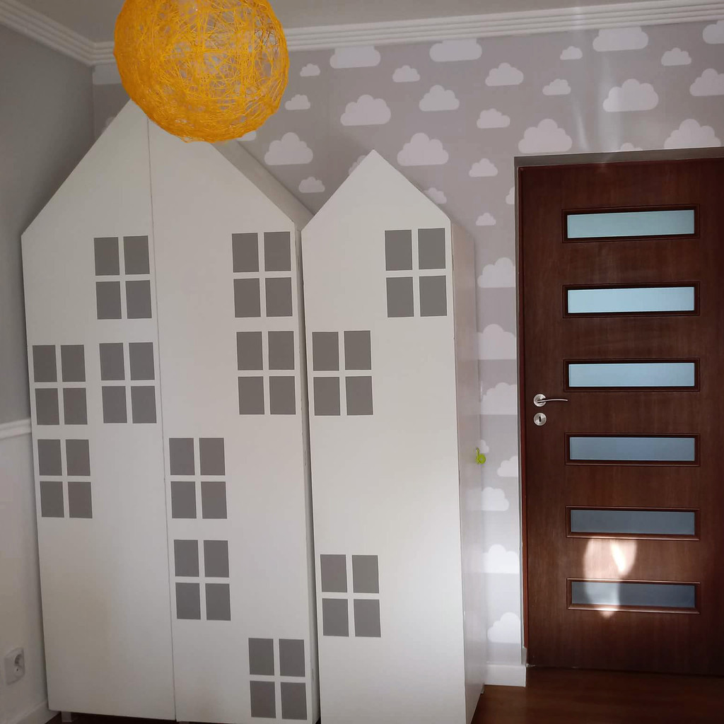 Tapeta chmury, chmurki 7,5-24 cm szaro-biała - Dekoori zdjęcie 3