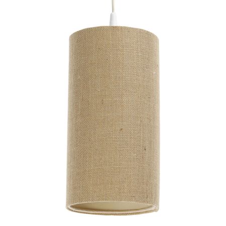 Beżowa lampa wisząca TUBA BOHO naturalna z juty, do sypialni przy łóżku i nad stół