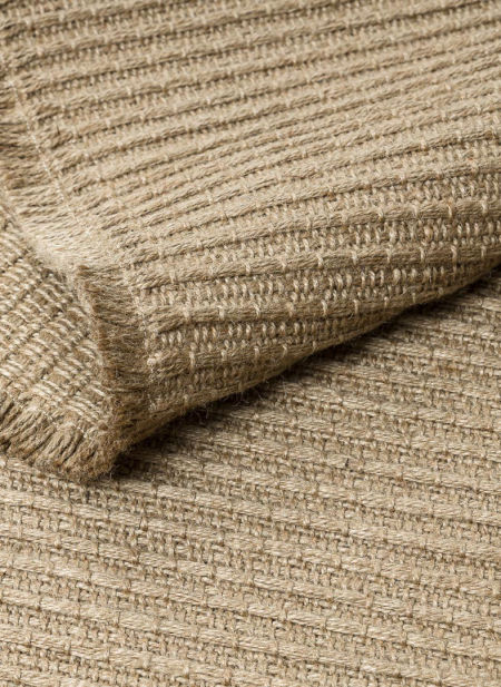 Beżowy dywan jutowy naturalny, dywan boho do sypialni i salonu, płasko tkany - JUTE