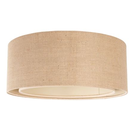 Beżowy plafon jutowy, lampa sufitowa do przedpokoju i na korytarz w stylu boho - VIVIENNE