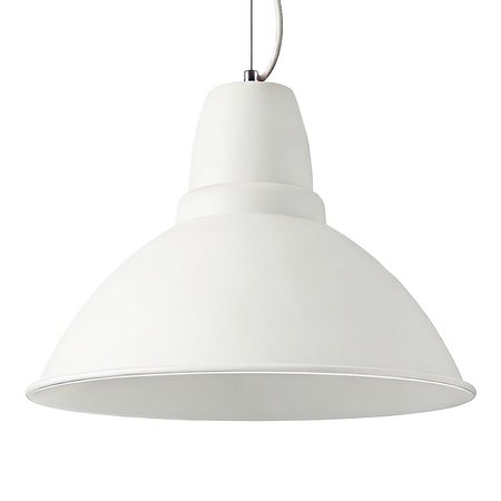 Biała metalowa lampa wisząca nowoczesny styl skandynawski do kuchni i przedpokoju - DORS