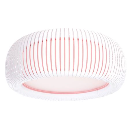 Biało-różowy plafon designerski, lampa sufitowa Dopamine Decor do salonu i pokoju dziecięcego - OBLO