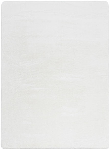 Biały dywan do sypialni, pluszowy i puszysty, kość słoniowa, do prania - POSH Shaggy