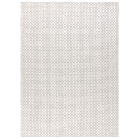 Biały dywan sznurkowy w stylu boho płasko tkany, zewnętrzny i wewnętrzny - TIMO