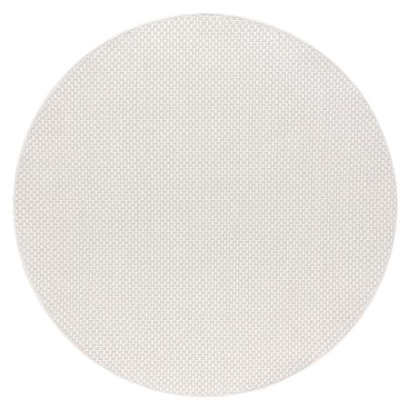 Biały okrągły dywan sznurkowy, dywan outdoor do domu i ogrodu, łatwy w czyszczeniu - TIMO