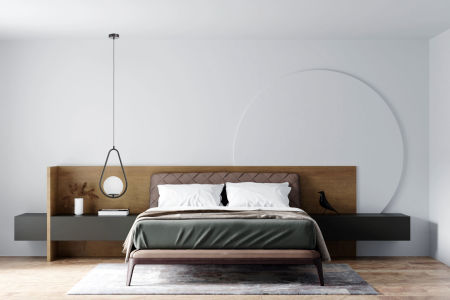 Czarna lampa wisząca, okrągły klosz, metalowa rama, designerska, art deco - VERO 1C