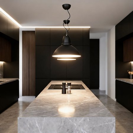 Czarna lampa wisząca skandynawska loft metalowa do kuchni nad wyspę i pokoju - DORS