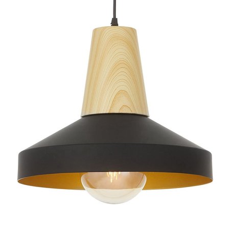 Czarna lampa wisząca w styli skandynawskim, nad stół i do pokoju - ZOLI