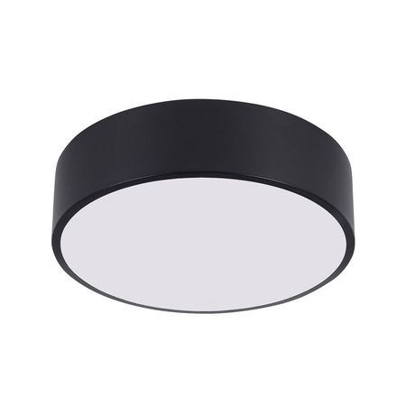 Czarny plafon, nowoczesna lampa sufitowa z rozpraszaczem światła, blendą - ORBO