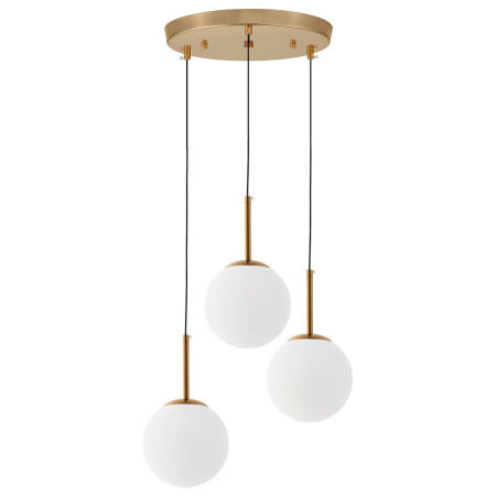 Nowoczesna, mosiężna lampa wisząca, potrójna FREDICA W3