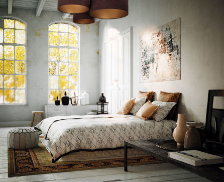 Brązowa lampa sufitowa z okrągłymi kloszami z weluru ze złotym wnętrzem, plafoniada MELWIN