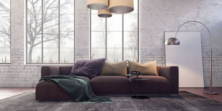 Beżowo-srebrna lampa sufitowa, plafoniada z walcowymi abażurami z weluru TYRION