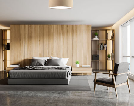 Beżowa lampa sufitowa, plafon w kształcie walca z abażurem z weluru VITO