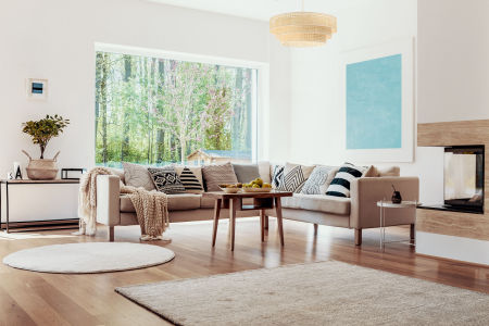 Naturalna, EKO lampa wisząca z rattanowymi, walcowymi abażurami, boho ROTANG