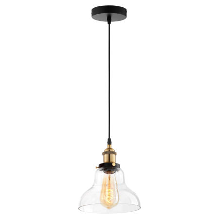 Przezroczysta lampa wisząca loft ZUBI, industrialna, szklana