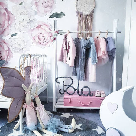 Małe wieszaki dla dzieci, do szafy, drewniane, 3 szt.