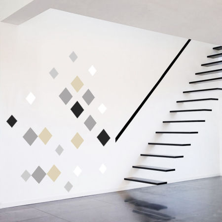 Naklejki ROMBY na ścianę, meble, szyby, okna, lustro, samoprzylepne