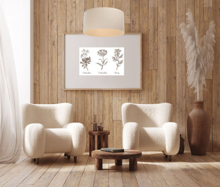 Kremowa lampa wisząca z walcowym abażurem z lnu BOHO