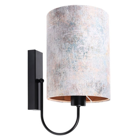 Jasna lampa ścienna z abażurem w kształcie walca przecierana, tuba PORTLAND