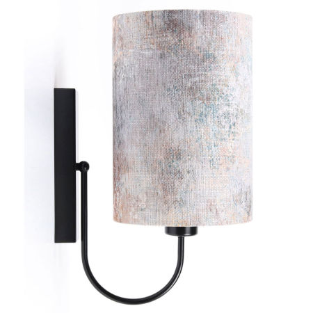 Jasna lampa ścienna z abażurem w kształcie walca przecierana, tuba PORTLAND