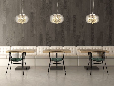 Szklana kryształowa lampa wisząca TOSSO przezroczysta nowoczesna