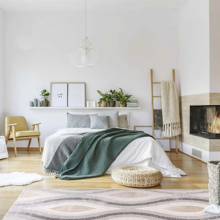 Nowoczesny dywan do klasycznego salonu w beżowe, brązowe i szare fale Marroccan Vibe