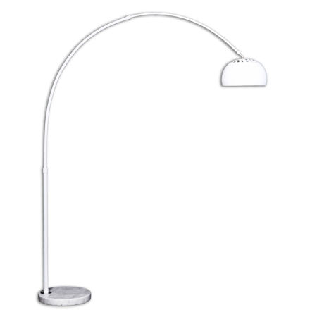 Lampa stojąca podłogowa AZURRO BIAŁA, metalowa, granitowa