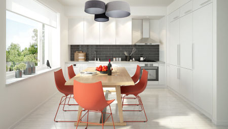 Szaro-czarno-srebrna lampa sufitowa z welurowymi abażurami w kształcie walca ODON