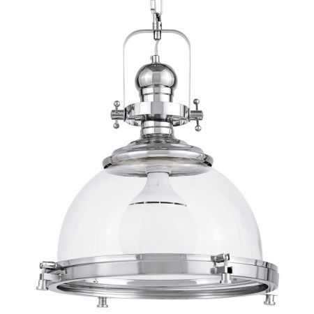 Lampa wisząca industrialna loft FALCO chrom przemysłowa szklana