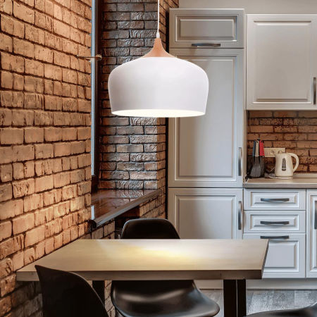 Skandynawska nowoczesna biała lampa wisząca CONSI metalowa matowa